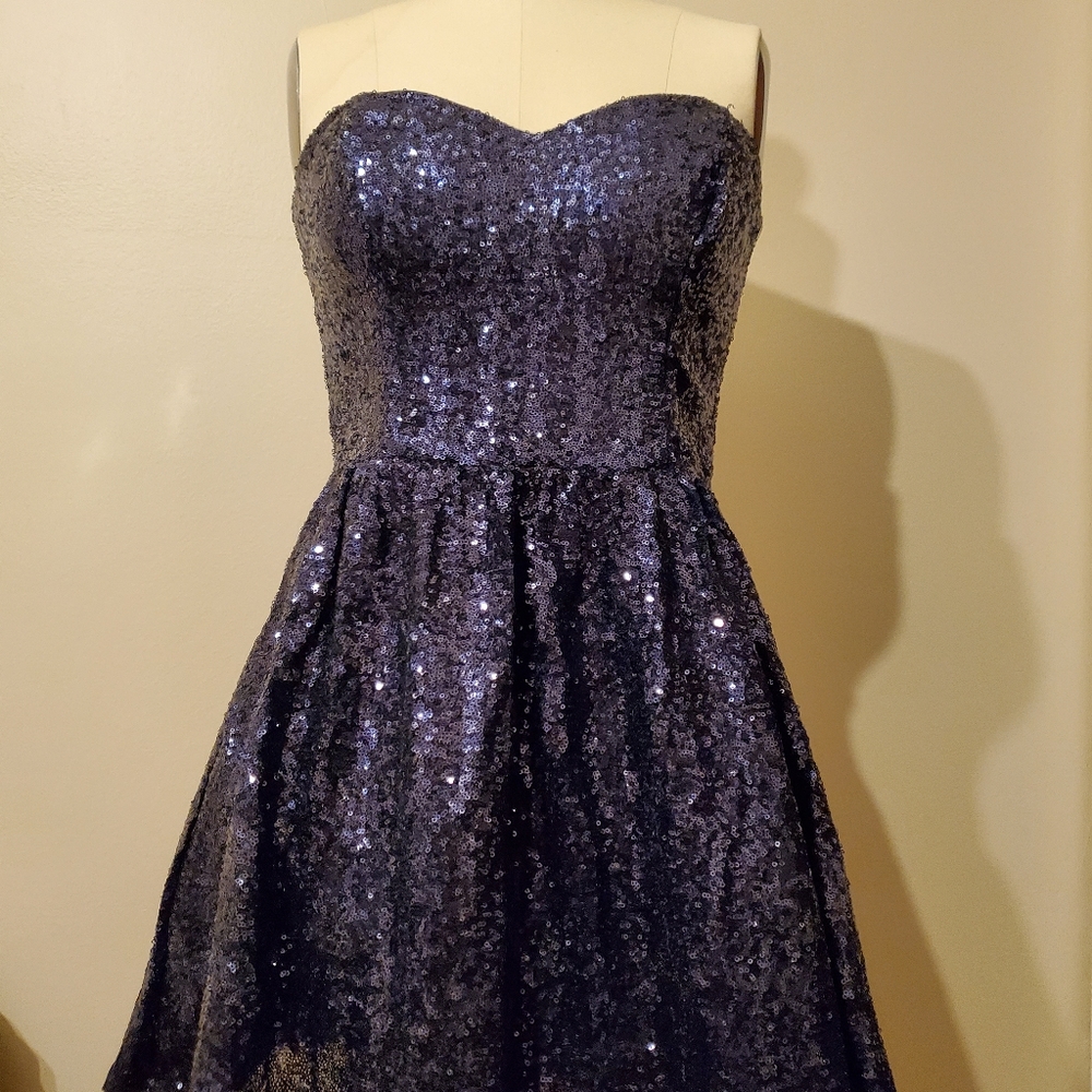 B Smart Navy blue sequin dress juniors 13/14